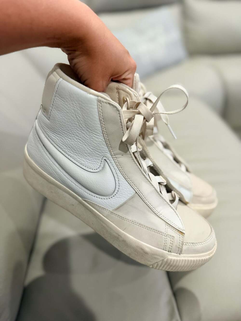 Nike Blazer Mid Victory Summit White Light Cream Sneakers Size 8.5